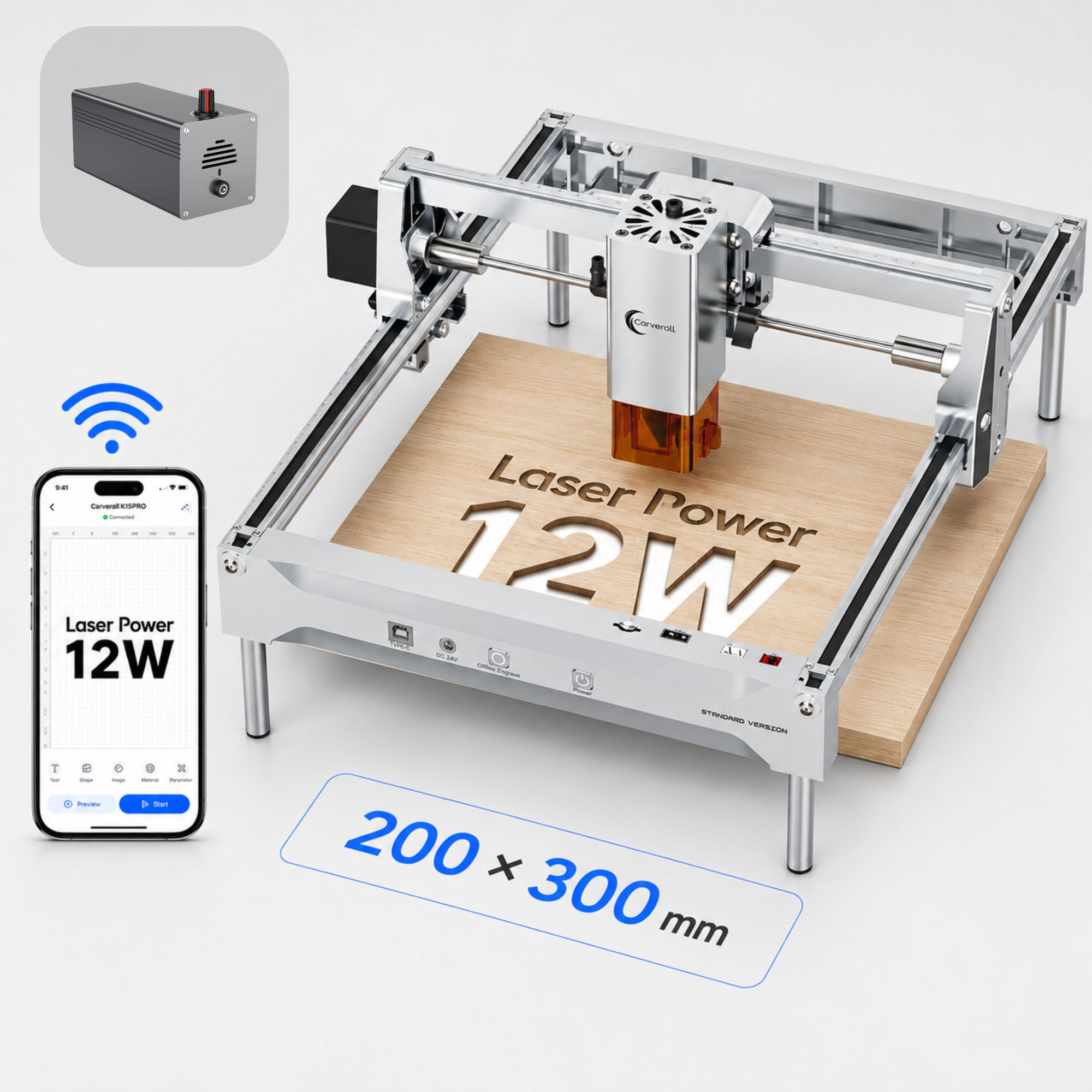 K15 PRO 12W Mesin Pengukir dan - Industrial Laser Engraver ulasan dan harga
